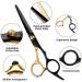 Professional Black Gold Hair Scissors Set - 11Pcs Stainless Steel Barber Shears for Home Salon Use - Buy Online on GoSupps.com