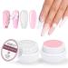 AIMEILI Solid Builder Nail Gel  2pcs Clear Pink Nail Extension Gel Solid Sculpture Gel Hard Gel for Nails  Nail Carving Gel  Rhinestones Glue Gel  Gel Nail Builder Solid Nail Building Gel Nail DIY Charms Gel   30ml 2GTPL...