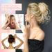 Voluminous Wavy Messy Bun Hairpiece with Hair Rope & Hairpin - Blonde/Gold - Buy Online on GoSupps.com
