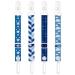 PREMYO 4 Pack Baby Pacifier Chain Boys - Pacifier Strap with Clip Adjustable Length - Universal Without Name Blue