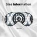 Black and White Round Totem Eye Mask - Soft Adjustable Sleep Mask for Men & Women | Nighttime Comfort - Buy Online on GoSupps.com