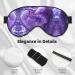 Purple Love Print Unisex Eye Mask | Soft Light-Blocking Sleeping Mask | Comfortable Black Sleep Mask for Travel & Home - Buy Online on GoSupps.com