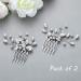Unicra Silver Bride Wedding Hair Comb | Rhinestone Bridal Headpiece for Women and Girls - Buy Online on GoSupps.com