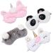 YEMIANJU Kids Eye Mask for Sleeping Unicorn Panda Koala Snug Fit Breathable Cotton Ultra Thin Adjustable Harness Eye Covers for Sleeping Sleep Mask for Kids Women Men and Adults