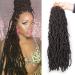 Xtrend 24 Inch 2 Packs Nu Faux Locs Crochet Hair Long Dark Brown Pre looped Gypsy Locs Crochet Hair Synthetic Goddess Faux Locs Braids Hair Natural Wavy Dreadlock Braids Hair Extensions 18strands 4# 24 Inch (Pack of 1) 4#