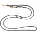 Dogeleine Fat Leather Brass Leash for Small & Large Dogs - Adjustable Double Linen 2.80m x 12mm Gray - Durable & Stylish - Buy Online on GoSupps.com