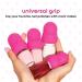 Universal Nail Polish Grip for Precision Painting | DIY Manicures & Nail Art - Easy Use for Right & Left Handed - 4 Colors (Fuchsia - Buy Online on GoSupps.com