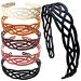 Springtime 6pcs Wide Plastic Headbands for Women Fashion Hair bands with Teeth for Girls Thick Hair Hoops Hair Accessories Model 1
