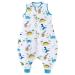 Chilsuessy Toddler Sleeping Bag with Feet (CPC Certification) 2.5 Tog Baby Sleeping Sack with Legs Pyjamas Infant Walking Cotton Wearable Blankets Dinosaur Park 90cm/3-4 Years