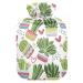 Hot Water Bottles with Cactus Theme Cover Hot Water Bag for Pain Relief for Children and Adults Warm Water Bag 2 Liter