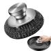 Stainless Steel Scourers Sponges Stainless Steel Scrubber Dish Brush Tile Cleaning Scrubber Brush for Cleaning Barbecue Grills Wash Sink Silver