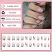 24Pcs Pink Ballerina French Press On Nails Medium Coffin False Nails - Removable Glue-on Fake Nails for Women - Black Acrylic Full Cover Nail Art Accessories - Buy Online on GoSupps.com