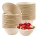 Mautacly 100Pcs Strong Disposable Paper Bowls 350Ml Disposable Sugarcane Paper Bowls Brown Super Rigid Biodegradable Brown
