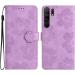 Folding Flower Pattern Cover for Redmi 9 | PU Leather Wallet Case with Stand & Card Slots - Violet - Buy Online on GoSupps.com