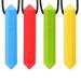 CHEWELRY Chew Necklace for Boys & Girls - Sensory Chew Necklaces for Kids ADHD Autistic Autism - Oral Motor Chewing Biting Needs Chewlery - Crystal 4-Pack by Solace (Age 5+)