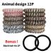 BeliJiu Spiral Coil Hair Ties - Animal Pattern 12P | Elastic Hair Ties for Women | Wrinkle Free & Long Lasting | Pain Free Ponytail Accessories - Buy Online on GoSupps.com