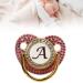 Gold Baby Pacifier Set with Rhinestones - Lightweight Pacifier for 6-18 Months (Letter A) - Perfect for Home Use - Buy Online on GoSupps.com