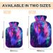 Soft Plush Hot Water Bottle - 1L Winter Heat Bottle for Kids Men & Women | Powder Smoke Color - Buy Online on GoSupps.com