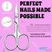 YNR Curved Blade Stainless Steel Cuticle Scissors for Manicure Pedicure - Professional Beauty Grooming Tool for Thick Toenails, Eyebrows, Nose Hair - Men and Women - Buy Online on GoSupps.com