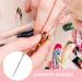 Nail Art Liner Brushes Set - 5Pcs 4/8/12/20/25mm Painting Tool for Nail Dotting & Fine Drawing - Purple Detail Brush for Long Lines & Designs - Buy Online on GoSupps.com