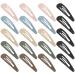 XCZYN 20 Pcs Snap Hair Clips Matte Finish Colorful Color Anti-slip Snap Clip Hair Accessories Metal Barrettes for Women Little Girls Lady Hair Styling (20 Pieces Light Color) 1 count (Pack of 20) Light Color