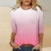 oelaio Tie Dye Shirts for Women Clearance Deals Women's Casual 3/4 Sleeve T-Shirts Round Neck Cute Tunic Tops Basic Tees Pink XX-Large - Buy Online on GoSupps.com