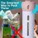 CHIVENIDO 4 in 1 Travel Dispenser Shower Bottles - 2 Pack Refillable Lotion Shampoo Gel Bottles (Pink+Gray) - Buy Online on GoSupps.com