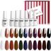 Vishine Fall-Winter Gel Nail Polish Kit 11 Colors Classic Series with Matt Top Coat 8ml Each Manicure Gift Set - Buy Online on GoSupps.com