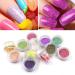 12 Mix Color Glitter Powder Dust Nail Art Acrylic Glitter Powder Nail Tips Decoration DIY Nail Art Pigment Glitter Dust Powder Set - Buy Online on GoSupps.com