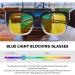 Buy LVIOE Fit Over Blue Light Blocking Glasses for Women & Men - Oversized Anti Eyestrain Glasses for Better Sleep - BL7511Y A02 Gradient Blue - Buy Online on GoSupps.com