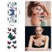 Flowers Roses Butterflies Temporary Tattoos - 42 Sheets Body Art Stickers for Women, Girls, Kids - Buy Online on GoSupps.com