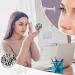 Zebra Skin Pattern Portable Contact Lens Case with Mirror - Cute & Travel-Friendly Round Storage Kit for Daily Outdoor Use - Buy Online on GoSupps.com