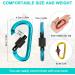 10-Pack Carabiner Keychain Set - Screw Cap Aluminum Hooks - 60kg Load Capacity for Work Fitness Camping & Travel - Buy Online on GoSupps.com