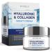 Hyaluronic Acid and Collagen Face Moisturizer - Long-lasting Hydration & Moisture Anti-aging Skin Firming Night Cream - Cruelty Free Korean Skin Care For All Skin Types - 1.69 Fl. oz Hyaluronic & Collagen