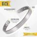 MagnetRX Men's Magnetic Bangle Bracelet - Elegant Golf/Tennis Elbow Relief & Balance - Polished Silver Large - Buy Online on GoSupps.com