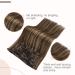 FSHINE Clip-In Real Hair Extensions - Medium Brown & Caramel Blonde Highlights - 120g 60cm - 7pcs Thickening Clips #4P27 - Buy Online on GoSupps.com