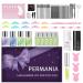 PERMANIA Lash Lift Kit Salon Grade Supplies for Eyelash Lift and Brow Lamination Black Color 4 in 1 Fast Quick Curling & Coloring 10 ml Natural Result Hair Color Developers