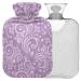 Naanle hot hot water bottle with cover antique lavender flower transparent hot water bottle 2l large hot hot water bottle for menstrual cramps pain relief handfoots heat and cold therapy