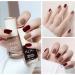 Autumn Nail Polish Nail Varnish Set - Long Lasting Nude White Brown Nail Varnish - Non-Toxic Holographic Nail Polish - No Need UV Nail Polish Kit Christmas Gifts for Women Girl(Autumn Winter Brown) - Buy Online on GoSupps.com