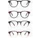 JM 4 Pack Vintage Round Spring Hinge Reading Glasses for Men & Women +1.0 Mixed Color Set - Buy Online on GoSupps.com