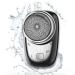 HDAKDDHG USB Mini Shaver Electric Razor Men Portable Pocket Size Electric Shaver Rechargeable Waterproof Shaver Easy One-Button Wet and Dry Use Suitable Home Car Travel Men Best Gift (Silver)