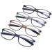 AQWANO Computer Reading Glasses Blue Light Blocking Flexible TR90 Unbreakable Readers Lightweight Comfort Frames Anti Glare for Women Men +2.0 4 Pack 2.0 x