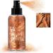 Body Glitter Spray Bronze Body Shimmer Spray for Face Hair and Body Moisturizing Luminizer Glow Illuminator Quick-Drying Sparkling Glitter Spray Liquid Highlighter Spray Makeup (#04)
