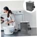 FOMIYES 1 Set Simple Laundry Box Storage Box Pet Foods Dispenser Spoons Enamelware Grey Iron - Buy Online on GoSupps.com