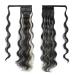 Ponytail Extensions Body Wave Ponytail Hair Extension Clip in Long Wavy Curly Ponytail Extension 24 Inch Wrap Around Synthetic Fake Hair Ponytail Hairpiece for Women for Women(Color:1BH613) 24inch 1BH613
