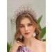 IYOU Bridal Wedding Headband Pearl Purple Headpiece Flower Goddess Halo Crown Costume Cosplay Hair Accessories for Women - Buy Online on GoSupps.com