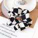 Checkered Plaid Scrunchies Set - Black White Checkerboard Hair Ties (3 Pcs) - Buy Online on GoSupps.com