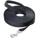 Loutep Training Lead for Dogs 3m 5m 10m 15m 20m 25m 30m Strong Nylon Rope Extra Long Line Dog Lead Leash with Padded Handle for Large Medium Small Puppy Recall Pet Walking Obedience Outdoor Play 10m Black