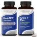 LifeSeasons Rest-ZZZ Extra Strength + Anxie-T Plus Bundle Sleep & Stress Support Supplement Pack Fall Asleep & Feel Calm Supports Nervous System Eases Tension - 60 Capsules & 60 Capsuless