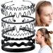 LAPOHI 8 Pieces Metal Headband for Men and Women Adjustable Unisex Wavy Hair Band Non-slip Metal Plastic Hair Hoop for Long Curly Hair Home  Outdoor  Sports Hair Accessories (8 Black) Style 8 Black